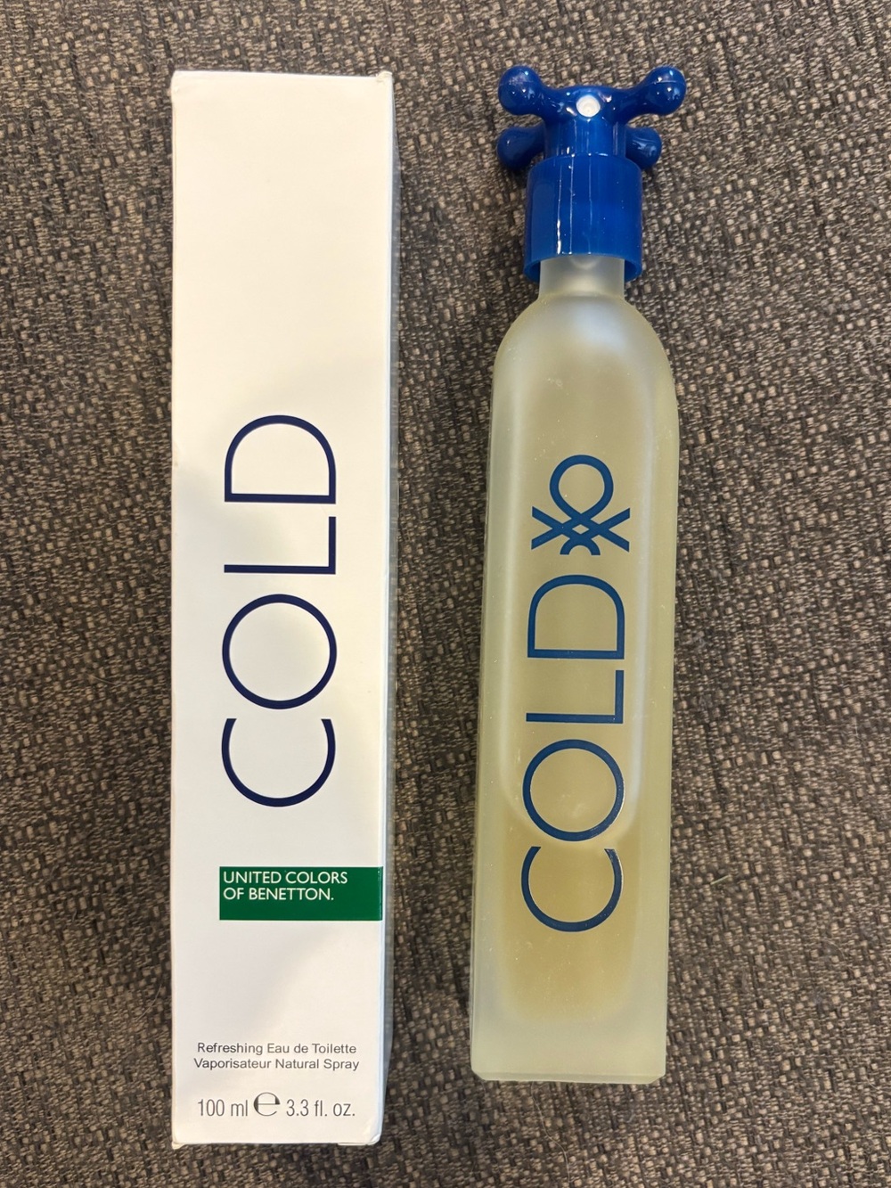 Benetton Cold Eau de Toilette, Unisex Fragrance, 3.3 Oz